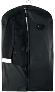 Black 40" Polyester Suit 25 Covers Taffeta Fabric 3 Gauge Thickness Zippered