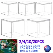 Acrylic with Lid Clear Plastic Box Mini Cube Storage Box Dustproof Display Case