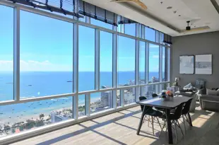 芭堤雅市中心露台海景無邊泳池豪華公寓Pattaya Downtown Terrace Ocean View Infinity Pool Luxury Apartment