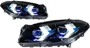Car Headlights Compatible For BMW F10 F18 LED Headlight 2010-2017 Headlights 5 Series DRL Turn Signal High Beam Latest Modificati Projector(10-13 Halogen)