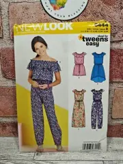 New Look 6444 Tweens Jumpsuit & Dresses Sewing Pattern Ages 8 - 16 Years
