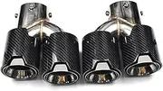Compatible For BMW G23 M440i G20 G21 M340i G42 M240i 2020 2021 2022 2023 Exhaust tip Upgrade Black Carbon Fiber Quad Muffler Tip(Style 4)