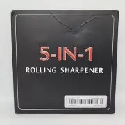 NEW Magnetic Rolling Knives Sharpener Tumbler Knife Sharpener Kit 5-in-1 Black