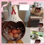 【LITTLEFISH】新品 雞擺件 雞蛋 收納 家居 擺件 收納 家居裝飾GARDEN CRAFTS DIY