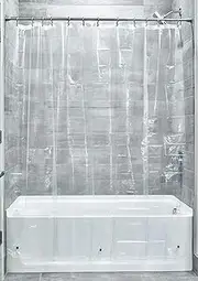 InterDesign Vinyl 4.8 Gauge Shower Curtain Liner - Long 72" x 84", Clear