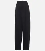 [Stella McCartney] Stella McCartney High-rise tapered wool pants AU 2 black