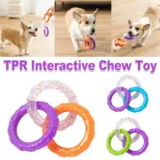 Interactive Dog Toy TRP Rubber Ring Chew Fetch Play Rally Toy for Pet Teething