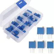 50pc~10 value Assortment 3296W Trimmer Trim Pot Potentiometer Resistor Box L2KD
