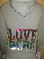 BCBG JACKET, Hoodies,size S,MOSS,LOVE ,SEQUINS