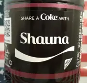 Share A Coke With Shauna 2018 Limited Edition Coca Cola Cherry Zero Bottle