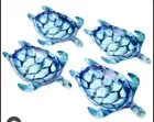 Coastal Home Collection Sea Turtle 6” Dipping Bowls Set Of 4 Melamine NEW