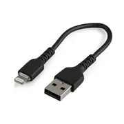 Startech 15Cm Durable Black Usb A To Lightning Cable Mfi Certified