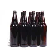 640ml Amber Crown Top Reusable Glass Beer Bottle 12pcs Alcohol Home Brew