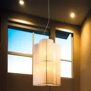 Amelia Extra Large Linen Pendant Light - White, 6 Light, PL0163