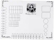 CALLARON Nail Art Stamping Mat Silicone Manicure Mat for Easy Nail Polish Practice Pattern e Flexible Design Ruler for Workstation Easy to Clean