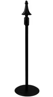 Black Iron Finial Standing Paper Towel Holder Counter Top Toilet Stand Hand Made
