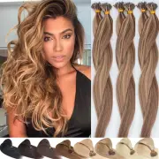 200G Nano Ring Tip Human Hair Extensions Nano Beads Micro Loop Thick Balayage AU