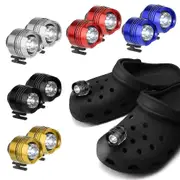 Headlights Plastic Croc Small Light Funny Shoe Accessories Running And Camping Usb Rechargeable red