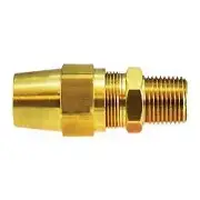 38223 Adapter, 3/8 in Tube OD x 1/2 in Male NPTF, Brass, 2 Pack