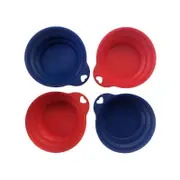 YES4PETS 4 x Pet Portable Folding Bowl Dog Cat Food Feeding Water Feeder Collapsable Travel
