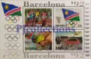 N1731- NAMIBIA 1992 OLIMPIADI BARCELLONA 92 FULL SHEET 4 STAMPS MNH