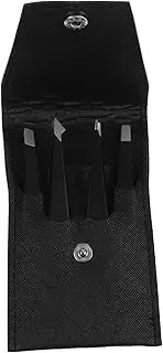 Ipetboom 1 Set Long Tweezers Tweezer Stainless Steel Eyelash Applicator Tool for Precise Eyebrow Shaping Unwanted Hair Removal Beard Trimming with Elegant Pouch for Travel