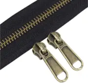 #5 Metal Zippers by the Yard Bulk 4 Yards + 10 Pcs Sliders for Bags DIY Sewing T