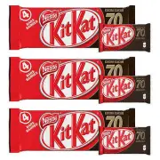 KIT KAT 4 Finger Dark Chocolate 70% Multipack 4x41g, 3-Pack