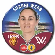 2023 AFLW S7 Brisbane Player Badge - WEBB, Sharni