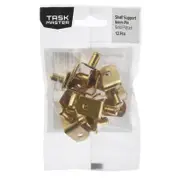 Taskmaster 6mm Pin Gold Plated Shelf Supports - 12 Pack