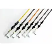 Lokar VS-1006 Vintage Series Throttle Cable, Lemon W/ Blk Tracers