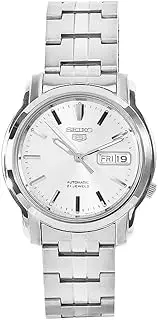 [SEIKO] Men's SNKK65 5 Stainless Steel Siver Dial Watch, silver, Automatic Watch,Quartz Movement