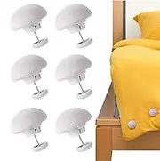 Duvet Cover Clips - 6X Tablecloths Tightener Pin - Multi-Functional Portable Sheet Fasteners Clamp for Thick Fabrics, Quilts, Back Cushions