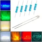 50pcs 1.8mm led light Emitting Diodes Hobby DIY Inc Resistors Blue Green Red UV