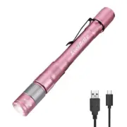 EverBrite Pen Light Rechargeable LED Pen Flashlight 300LM Zoomable w/USB-C Cable