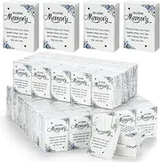 Jetec 100 Pack Funeral Facial Tissues Pocket Tissue Travel Tissues Size in Loving Memory Facial Tissues Funeral Favors for Guests Celebration of Life Decorations, 3 Ply, 8 Sheets (Flower)