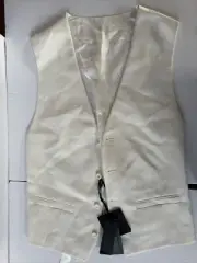 Versace Mens White Tuxedo Vest - EUR 46 - SMALL