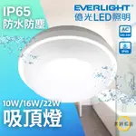 加贈快速接頭 億光 星庭 LED 10W/16W/22W 防水吸頂燈 浴室 燈陽台燈IP65