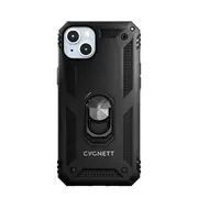 Cygnett Apple iPhone 15 Plus (6.7') Rugged Case - Black (CY4633CPSPC) - Integrated Kickstand, Secure and Magnetic Disk Mount, 6ft Drop Protection