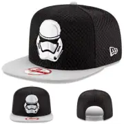 New Era Storm Troopers Black Snapback Hat Star Wars Cartoon Character 2 Tone Hat