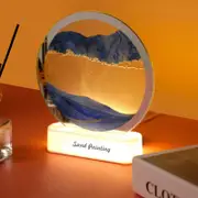 Moving Sand Art, 7.48in 360 Rotating Hourglass Decoration, Art Sand Art Liquid Motion Living Room Bedroom Table Lamp Decoration10ml BU