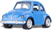 Die Cast Alloy Beetle Car Model , 1:38 Pullback Toy Vehicle with Opening Doors , Vintage Classic Car Toys for Kids and Adults (Blue)