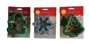 Wilton Comfort Grip Cookie Cutter Lot 3 Big Tree Snowflake Gingerbread Man New