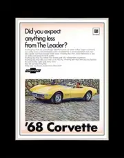 1968 Chevy Corvette Sting Ray Convertible - Matted for 11x14 Frame