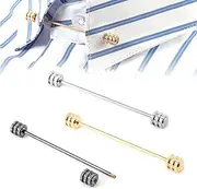 [LONGHAO] 3 pieces, tie collar pin, collar bar pins, collar pin, classic tie pin, tie pins for men, silver, classic metal tie clips, tie pins for men, suit accessories, 1, Copper, Copper