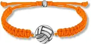 Sportybella Volleyball Charm Bracelet- Adjustable Bracelets For Girls with Volleyball Charm. Ideal Volleyball Gifts & Souviner for Volleyball Players. Unisex Friendship Bracelet