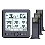 TS-6210 Multifunctional Wireless Thermometer Hygrometer Alert Clock Calendar