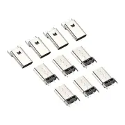 USB 3.1 Type C Connector 2Pins Female Plug Socket 180 Degree 16.7mm Long 10Pcs