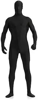 [Toolo] unbrands HNASUIT Mens Spandex Zentai Suit Full Body 2nd Skin Tight Suit Costume Stretchy Unitard Bodysuit for Halloween Cosplay Black,M