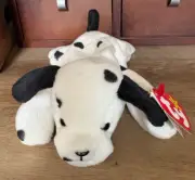 Vintage Retired 1996 TY BEANIE BABIES Dotty the Dog WITH PVC PELLETS / ERRORS